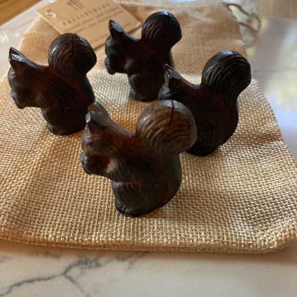 Pottery Barn Other - Place Card Holders Pottery Barn Squirrels Set of 4
